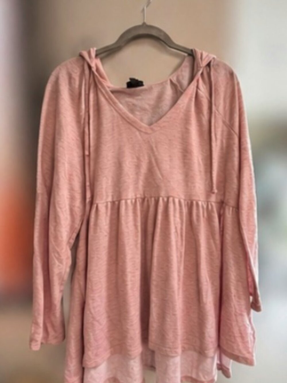 Torrid Light Pink Hooded Babydoll Top Women’s Size 2
